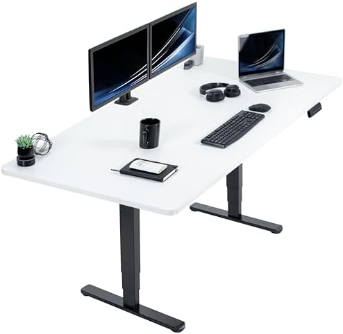 VIVO White 71 x 36 in Standing Desk, DESK-KIT-2B7W-36