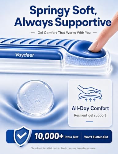 Vaydeer Gel Keyboard Wrist Rest and Mouse Pad with Wrist Rest Set, Ergonomic Wrist Support for Desk, Computer Wrist Pad for Home Office Gaming Remote Work Carpal Tunnel Pain Relief-Champagne