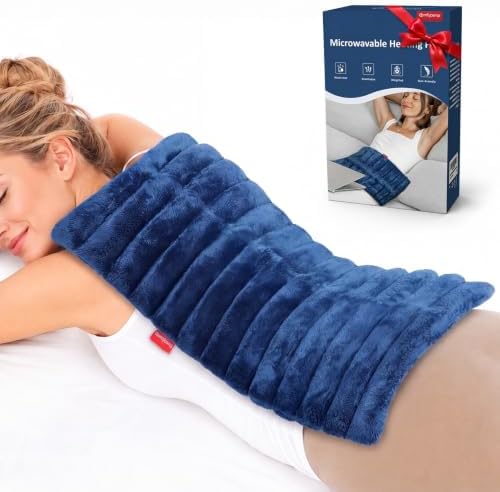 Comfytemp Large Microwavable Moist Heating Pad for Back and Body, 12" x 22"