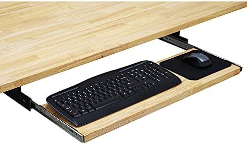 BenchPro Keyboard Tray Hardwood Butcher Block, Oiled, 9" D x 27" L