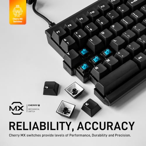 BAROCCOMiSTEL MD770 Classic Black/WF, TKL Ergonomic Mechanical Keyboard, Cherry MX, Split-Alice Layout, PBT DoubleShot Keycap, Mac/Windows OS Compatible- Clear Switch