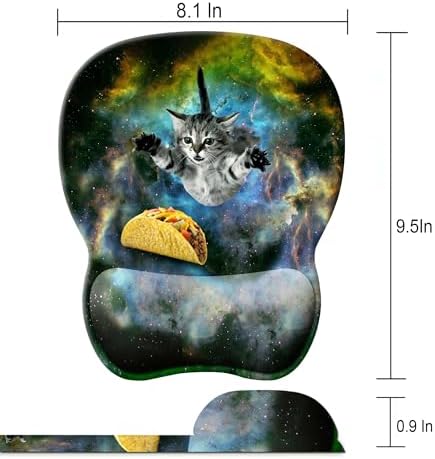 Ergonomic Mouse Pad with Wrist Support | Cute Mouse Pads with Non-Slip PU Base | for Home Office Working Studying Easy Typing & Pain Relief | Cute Cat Mousepad