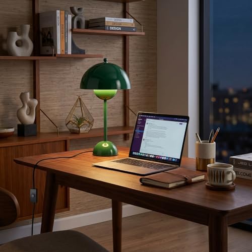 Creative Mid-Century Modern Bud Table Lamp for Home&Office, Hunter Green