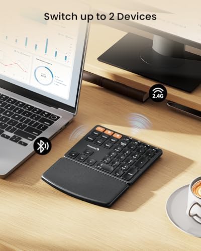 ProtoArc EK04 N Ergonomic Number Pad and EM01 NL Trackball Mouse