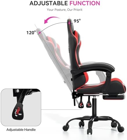 Gaming Chair, Racing Style Computer Gamer Chair, Red