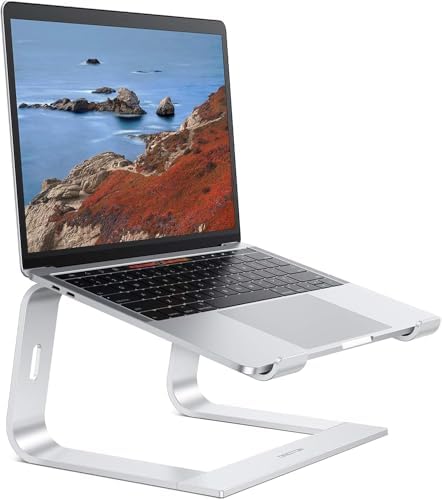 OMOTON Laptop Stand, Detachable Mount for MacBook Air/Pro Dell HP Silver