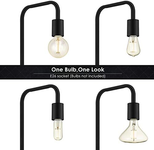 BoostArea Floor Lamp, Industrial Floor Lamp, 63 Inch Standing Lamp, E26 Socket, On/Off Footswitch, Whole Metal, ETL Listed, Modern Small Lamp for Bedroom, Living Room, Minimalist, Vintage, Mid Century