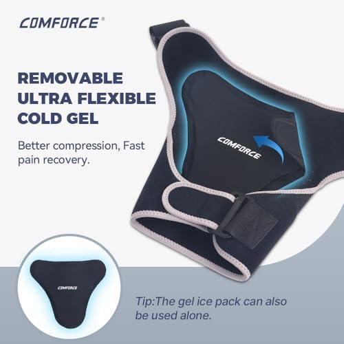 Shoulder Brace for Men with Gel Pack, Rotator Cuff Support Brace