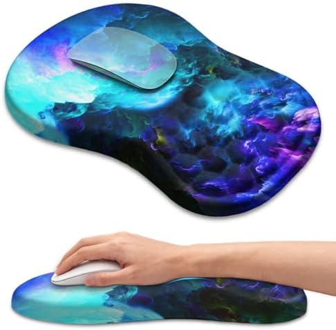 Ergonomic Mouse Pad with Wrist Rest, Memory Foam Wrist Support,Massage Bump