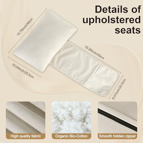 KINIVA Dual-Layer Ultra-Suede Neck Support Pillow for Recliners, Sofas & Office Chairs - Breathable Mesh, Removable Cover, Orthopedic Cervical Support for Pain Relief (Beige)
