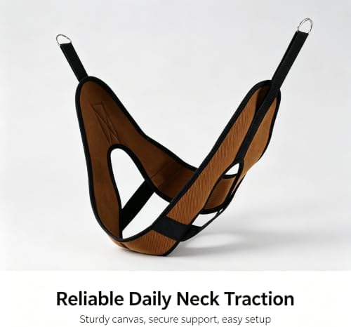 Cervical Traction Device, Canvas Neck Stretcher Harness for Home Door Use