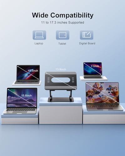 JOIOT Ergonomic Laptop Stand,Adjustable Riser for 10-17.3”Computer