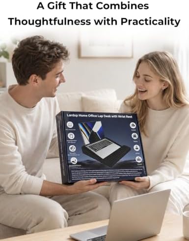 Laptop Stand with Wrist Rest, Reversible Lap Desk with Support