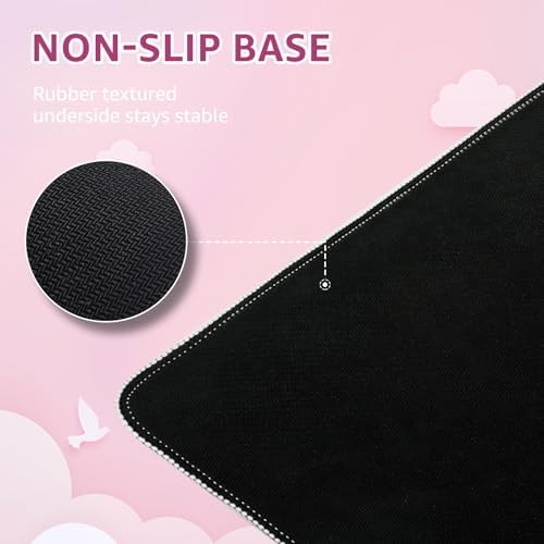 iCasso Excel Cheat Sheet Desk Pad, Pink Excel Shortcuts
