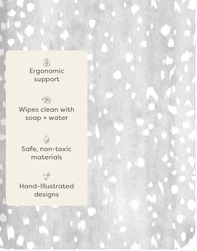 House of Noa Nama Standing Mat – Anti-Fatigue Kitchen Mats for Floor, Cushioned & Non-Slip Kitchen Comfort Mat for Standing, Thick Foam Anti-Fatigue Mat for Kitchen & Workspaces, Fawn Silver 22" x 54"