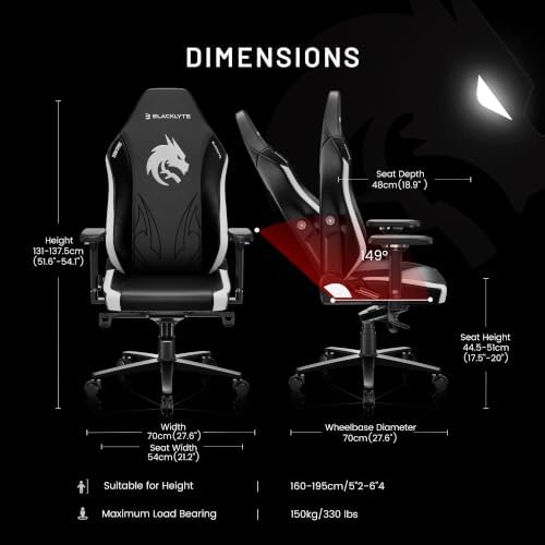 Blacklyte Athena Pro Gaming Chair, Team Spirit, Leatherette