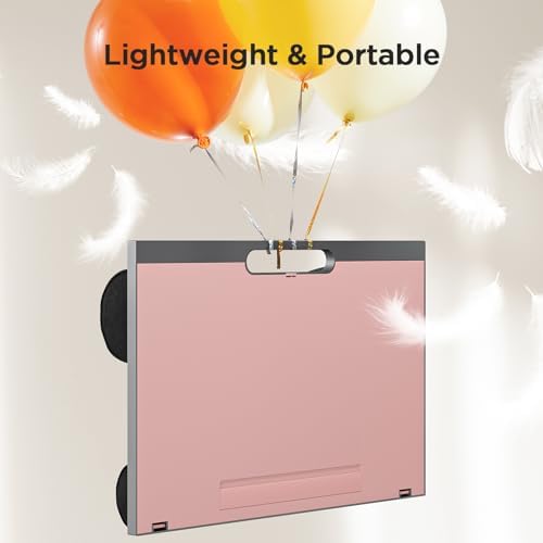 HUANUO Lap Desk with 8 Adjustable Angles – Up to 15.6" Laptop, Pink
