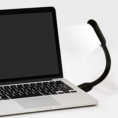 USB LED Light Lamp for Power Bank, Portable Eye Care Mini Night Light with Flexible Arm, USB Gooseneck Reading Lamps Book Light,Compatible for Desktop, Notebook Laptop (10-White)