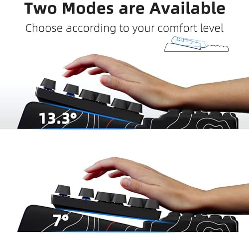 Ospelelf Tilt Keyboard Stand with Wrist Rest, Comfy Ergonomic Keyboard Riser Holder for Office Home
