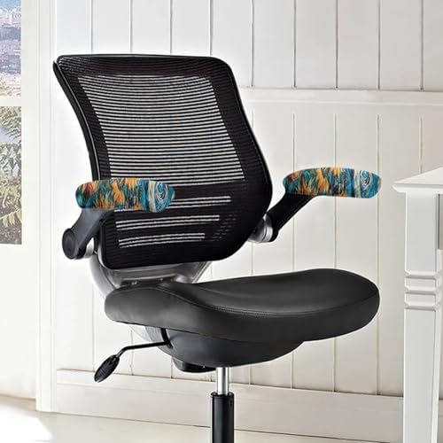2 Pieces Chair Armrest Slipcovers, Sunflowers Print Office Chair Arm Pad Covers, Skin Friendly Stretchy Office Chair Armrest Covers for Men Women