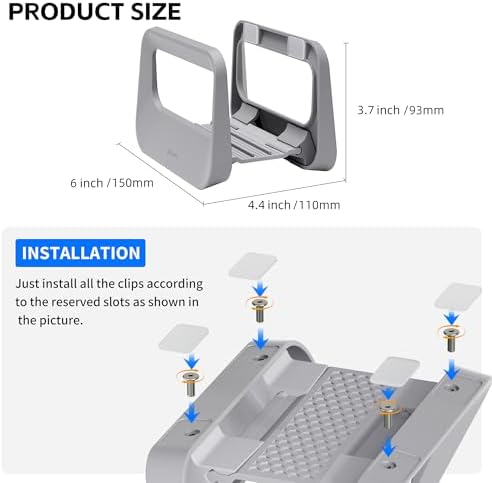 Vertical Laptop Stand for Desk,Plastics Laptop Holder Dock with Silicone Protection,Compatible with All MacBook/Surface/Samsung/HP/Dell/Chrome Book (Gray)