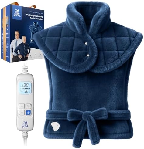 BOB AND BRAD Heating Pad for Neck, Shoulders and Back, FSA Eligible HSA Eligible Electric Heat Pad, Edge-Weighted Design, Fast Heating, ETL Certified, Gift for Women Men 24"x33"
