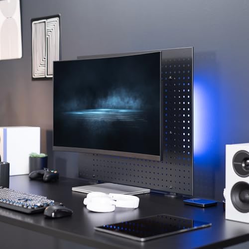 VIVO Black Single Monitor Pegboard Mount, Up to 32 in Screens, Mount-PB1