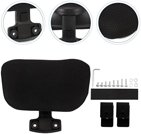 Operitacx Office Computer Chair Headrest, Adjustable Height, Black Mesh