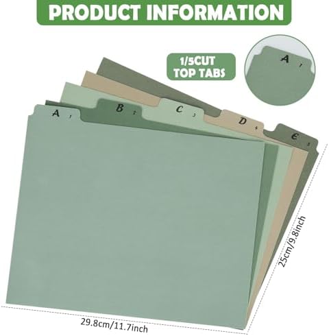 gisgfim 25 Alphabet File Guides, A‑Z Top‑Tab File Cabinet Dividers, Morandi