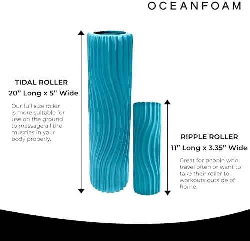 Oceanfoam Tidal Roller - Massage Foam Roller for Exercise (Miami Blue)
