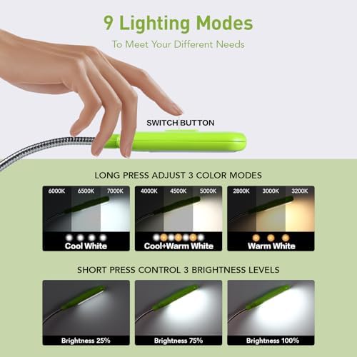 VAVOFO Rechargeable Reading Light, Clip on Book Light for Reading in Bed