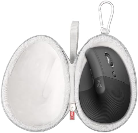 Mouse Case Fits for Logitech Lift Vertical Ergonomic Mouse, Travel Carrying Box for Logi Wireless Bluetooth Cordless Upright Mouse, Case Only (Grey)