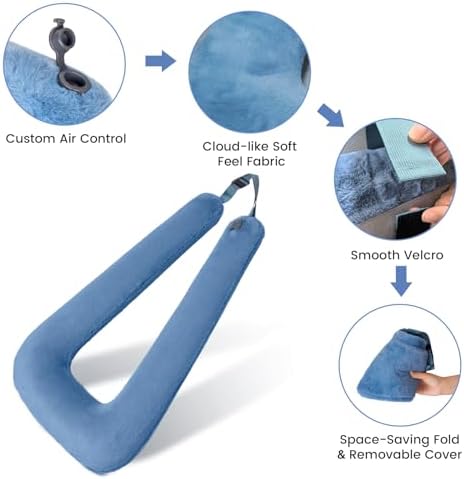 Keemall Inflatable Car Pillow for Kids & Adults, Neck & Body Pain Relief