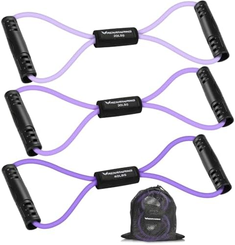 Resistance Bands with Handles, Figure 8 Fitness Bands, Exercise Bands Set