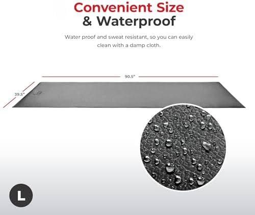 Sunny Health & Fitness Equipment Mats, Home Gym Floor Protection, 4 Sizes