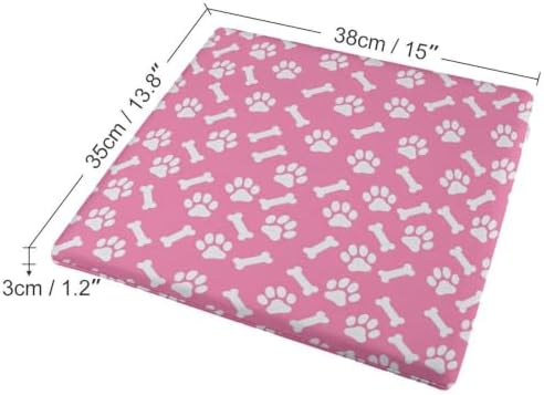 Cute Portable Lightweight Seat Pad Pink Paw Bone