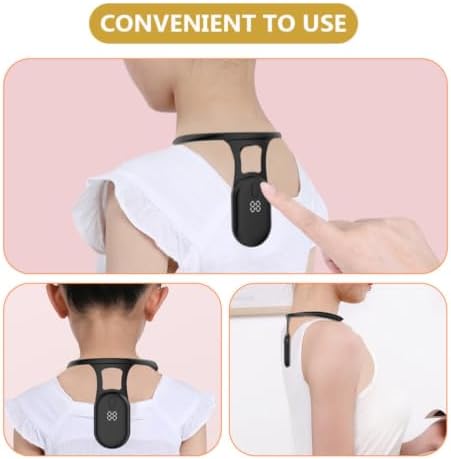Boys and Girls Hanging Posture Corrector with LCD Sensor Reminder Black