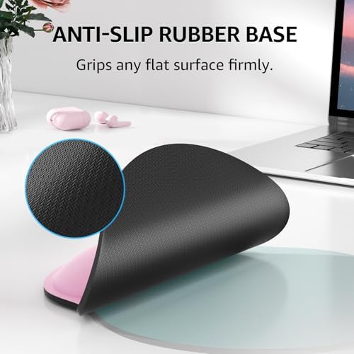 KTRIO Keyboard Wrist Rest & Mouse Pad with Wrist Rest, Pale Pink