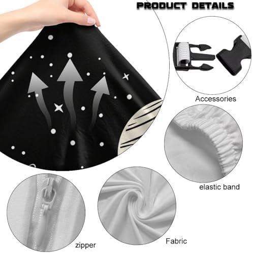 Gaming Chair Cover Stretchable Out Space Alien Computer Desk Chair Cover with Armrest Covers,4Pc/Set Soft Non Slip Office Chair Covers Slipcovers