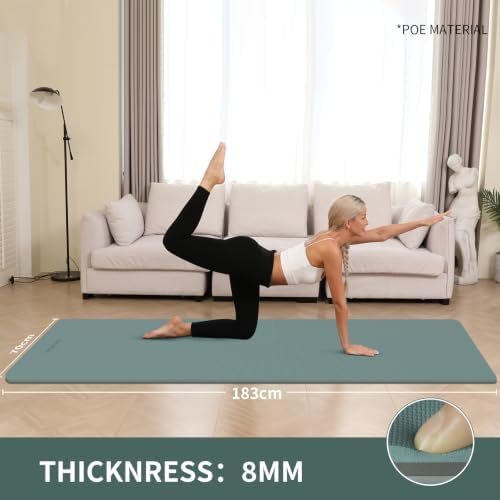8mm Thick Yoga Mat Non Slip for Women Men