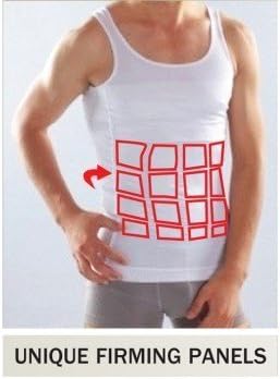 Frogwill Mens Posture Correction/Support/Pain Relief Slimming Body Vest Shirt (L, Black-new)