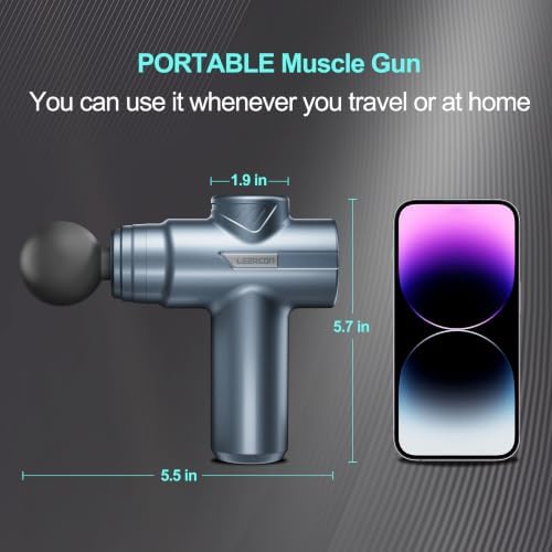 LEERCON Massage Gun Deep Tissue Handheld Muscle Massager for Pain Relief