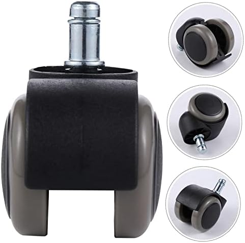 NUOBESTY 5Pcs Heavy-Duty Office Chair Caster Wheels Replacement Universal Size Smooth Rolling for Floor Types Compatible Office Chairs