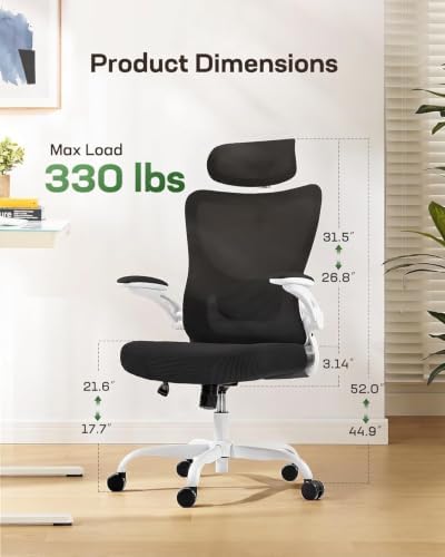 Marsail Ergonomic Office Chair with 3D Armrests, Pack of 5