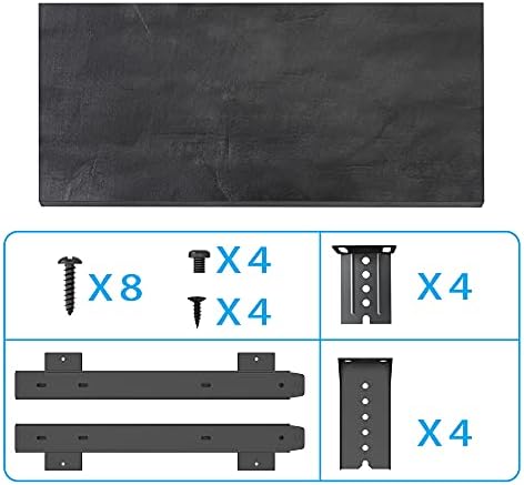 FRMSAET Slide Out 20/24/30 inch Keyboard & Mouse Tray (24 in, Black Rock)