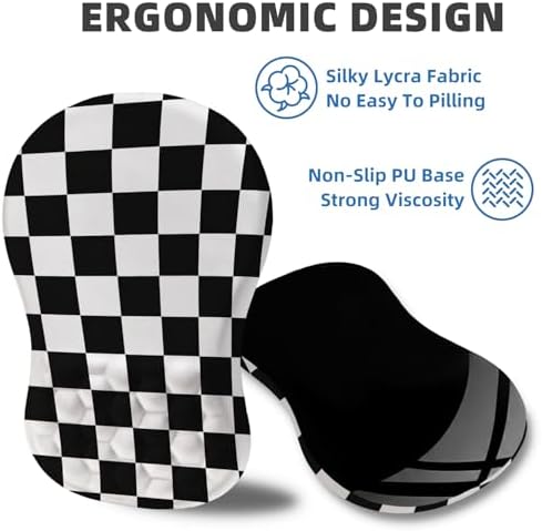Ergonomic Mouse Pad with Wrist Rest, Memory Foam Wrist Support,Massage Bump