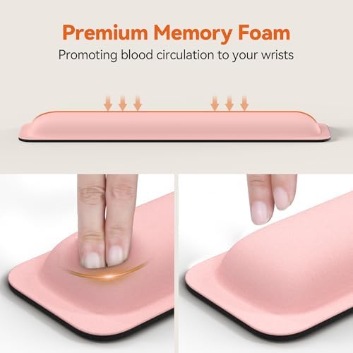 TECKNET Wrist Rest for Computer Keyboard Ergonomic, 1 in Thick, 17x3.3 in