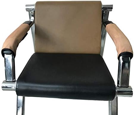 Wanty 2 Pieces Home Office Polyester Removable Durable Machine Washable Office Chair Armrest Slipcovers Covers Protect Armrests (Brown)
