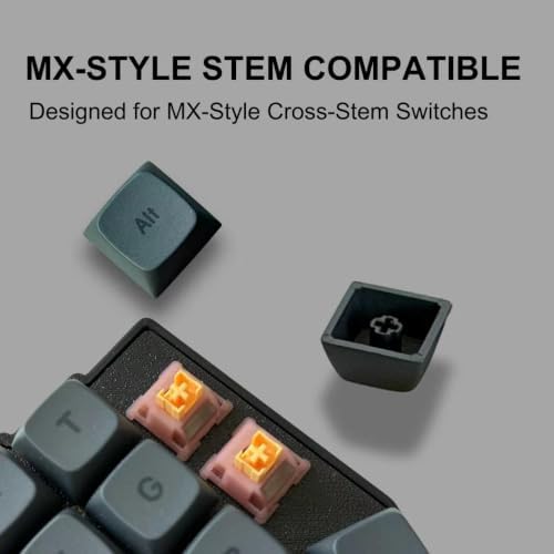 72 Keys XDA Profile PBT Keycaps for Split Ergonomic Keyboards (Black)