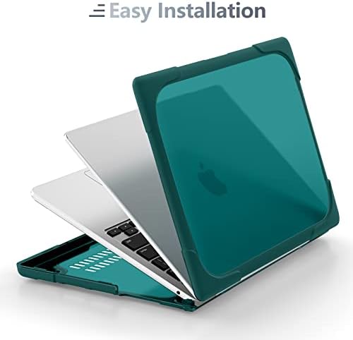 Batianda Heavy Duty Case for MacBook Air 13 Inch 2018-2020, Deep Teal
